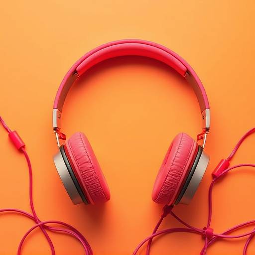 Icona di cuffie e onde sonore per il sound design